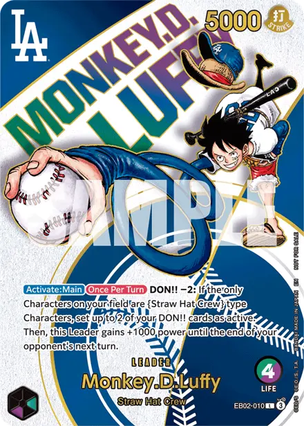 Monkey.D.Luffy EB02-010, Dodgers ONE PIECE Night (2025)