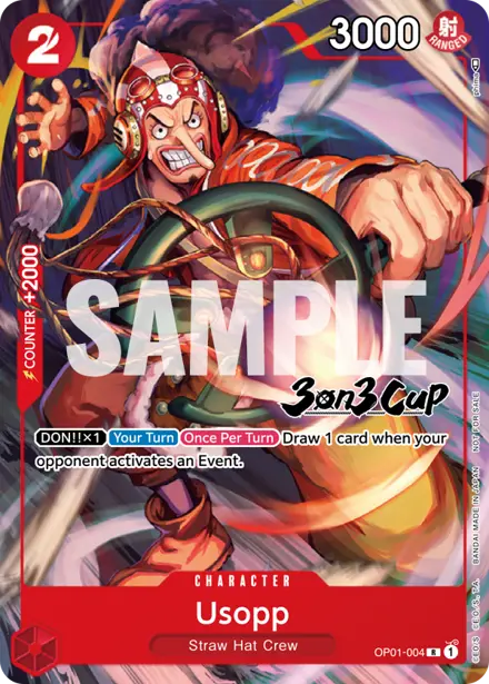 Usopp OP01-004, 3on3 Cup Top Prize (Top 16)