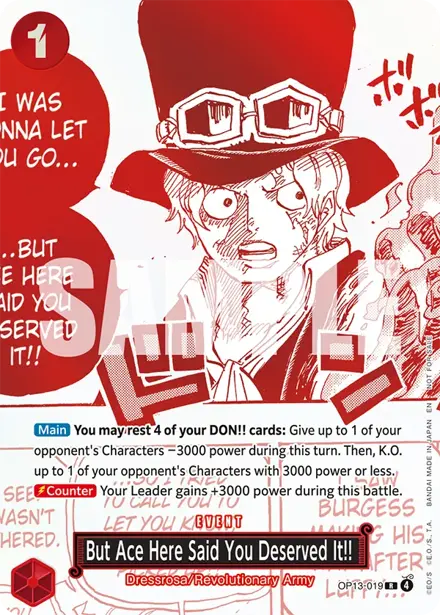 But Ace Here Said You Deserved It!! OP13-019