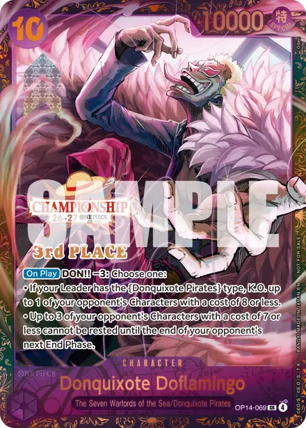 Donquixote Doflamingo OP14-069, Finals 3rd Place Trophy Card (CS26)
