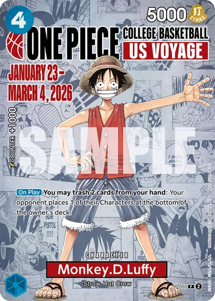 Monkey.D.Luffy P-055, ONE PIECE COLLEGE BASKETBALL: US VOYAGE (2026)